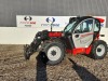 2017 MANITOU MLT737-130PS+ ELITE TELEHANDLER, POWERSHIFT TRANSMISSION, 3926 HOURS, DEUTZ ENGINE, COMFORT RIDE CONTROL, BOOM SUSPENSION, MANITOU CARRIAGE, PALLET FORKS, REAR PICK UP HITCH, AIR CON, REVERSE FAN, 1 X ELECTRIC MIRROR, ROOF GUARD, 460/70 R24 T
