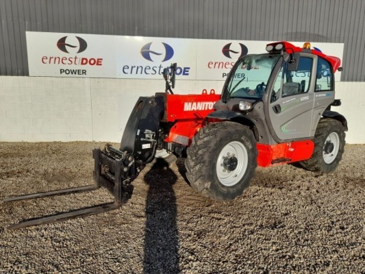 2018 MANITOU MLT840-145PS ELITE TELEHANDLER, POWERSHIFT TRANSMISSION, 5198 HOURS, JOHN DEERE ENGINE, COMFORT RIDE CONTROL, BOOM SUSPENSION, MANITOU HEADSTOCK, PALLET FORKS, REAR PICK UP HITCH, REVERSE FAN, AIR SEAT, AIR CON, 460/70 R24 TYRES, PAINT WORN F