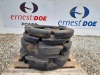1 X LOT OF CNH WHEEL WEIGHTS, 2 X 91KG (200LBS) FRONT WHEEL WEIGHTS, 1 X CRACKED & 2 X 250KG (550LBS) REAR WHEEL WEIGHTS, F = 405828A1 BNL64 / R = 87713987 (K) (NO RESERVE)