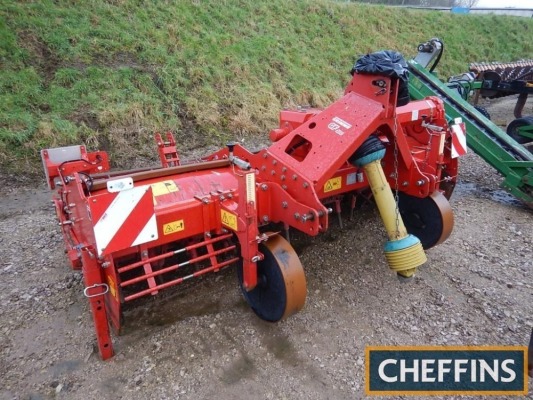 2016 Grimme GF400 mounted spike rotor cultivator with adjustable steel depth wheels, spring levelled rear trailing door and adjustable crumbler roller Serial No. 95300592