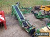 Mounted soil bag filler with 10ins wide conveyor belt, hydraulic driven, to bag chute and manual folding bag platform