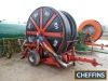 1996 RM Super Rain 110/500 trailed single axle irrigation reel with rain gun and trolley Serial No. 80086