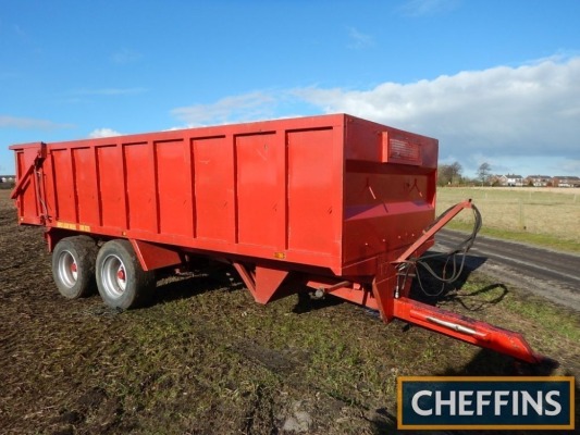 Merrick Loggin 14tonne tandem axle steel bodied tipping trailed with hydraulic tailgate Serial No. 9409115