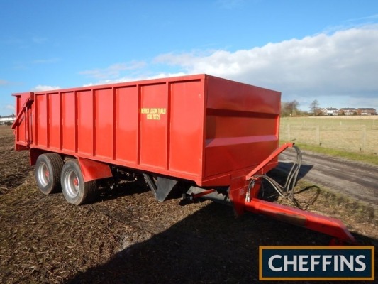 Merrick Loggin 14tonne tandem axle steel bodied tipping trailed with hydraulic tailgate Serial No. 190217