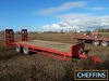 2017 25ft wooden bodied beavertail flat bed trailer fitted with 10 stud commercial axles, hydraulic brakes and steel ramps Serial No. 110127