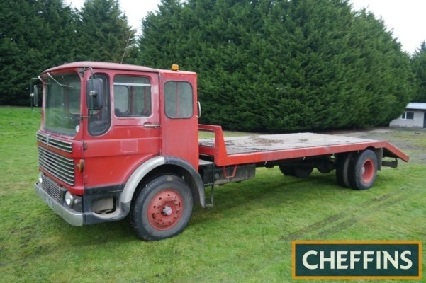 1968 AEC Mercury BEAVERTAIL FLATBED LORRY Fitted with Sealey electric winch, wooden body, converted from fire engine and approx 18ft bed. V5C available Reg. No. SDE 49G Serial No. TGM4R3445