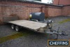 Indespension tandem axle flatbed beavertail trailer fitted with electric winch