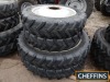 Set of 4no. pr. BKT 270/95R48 rear and pr. 270/95R32 front wheels and tyres 