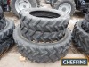 Set of 4no. pr. BKT 270/95R48 rear and pr. 270/95R32 front tyres 