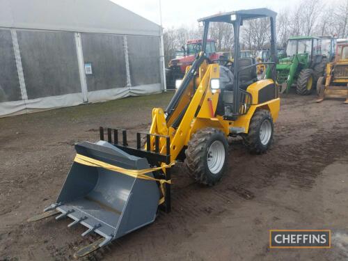 Kima 180 Pivot Steer Wheel Loader c/w bucket and pallet tines Showing 10 Hours Approx Ser. No. 202010003 C/C: 84295199