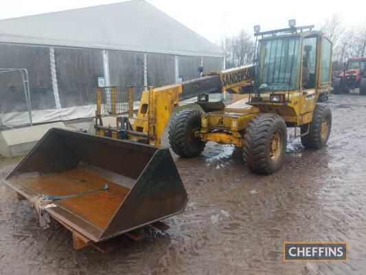 1990 Sanderson 726 Telehandler c/w pallet tines, bucket, registration document Reg. No. G44 TFE Ser. No. T3H5407AC1303 C/C: 8425199