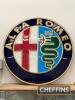 Alfa Romeo, a dealer's wall-mounting badge, 32ins diameter, good colours