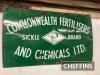 Commonwealth Fertilisers, Sickle Brand, an enamel sign, 30x18ins