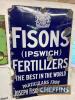 Fisons (Ipswich) Fertilizers, a fine enamel sign with royal crest, 26x24ins