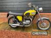 1961 500cc Triumph 5TA Speed Twin MOTORCYCLE Reg. No. RAS 984 Frame No. H22325 Engine No. H22325 A matching numbers example of the 5TA, which has just 3 owners from new, the last two being father and daughter. The yellow Triumph has seen the usual modific