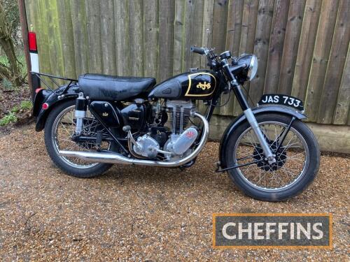 1953 349cc AJS 16MS MOTORCYCLE Reg. No. JAS 733 Frame No. 93093 Engine No. 53/16M 18039 A beautifully appointed motorcycle, that appears to have been restored around 2003. There is much attention to detail and practicality with the addition of a luggage r