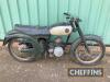 1957 147cc Francis Barnett Plover MOTORCYCLE Reg. No. AAW 455A Frame No. ZN84180 Engine No. 295B15635 A rolling chassis complete with attached tinwork and Villiers 30C engine (lacking clutch), together with a few spares. A project machine, that is complet