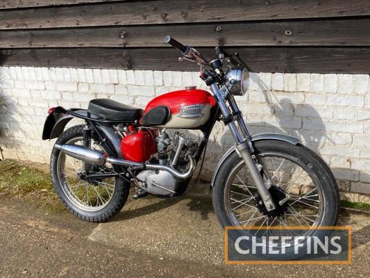 1958 199cc Triumph Tiger Cub MOTORCYCLE Reg. No. 280 XVC Frame No. T45515 Engine No. T2072528 A very smartly prepared example in trials trim with high level exhaust, fitted with a 1960 engine (originally supplied to Hallens) and a Japanese uprated front e