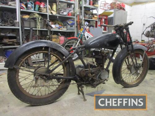 1934 250cc Rudge Whitworth 250 Sports project MOTORCYCLE Reg. No. IW 4777 (Expired) Frame No. 53740 Engine No. 652 Straight from the shed, the last owner was an amateur motorcycle racer, who purchased the Rudge as a project in 1966. Clearly it never quite