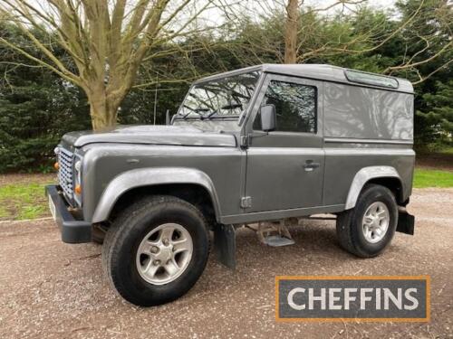 2009 2402cc Land Rover Defender 90 County HT Reg. No. YT59 RHA VIN. SALLDVAS7AA785358 The 6-speed manual Defender is on its 4th registered ownership and shows 50,100 miles, the current owner has used it as his personal vehicle for the last 3 years and it