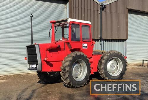 1973 MASSEY FERGUSON 1200 diesel TRACTOR Reg. No. KCR 326L Serial No. 1200J118FG Fitted with engine side panels, rear indicator stalks and linkage on Firestone tyres all round. In just it's second ownership this stunning example is offered for sale with o