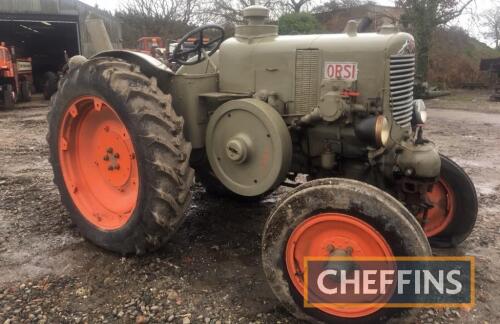 1955 ORSI Argo single cylinder diesel TRACTOR Serial No. 7249 The Argo is a single cylinder hot bulb tractor and was developed to pull a single plough 3ft deep in the Pau valley. The air cylinder at the back was to help to raise and lower the plough