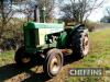 1960 JOHN DEERE 730 2cylinder diesel TRACTOR Reg. No. 828 YUK Serial No. 7329544 Fitted with rear wheel weights, new brakes and clutch requires attention