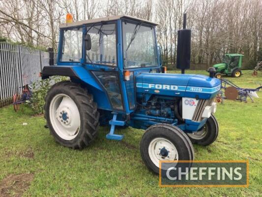 1985 FORD 4110 diesel TRACTOR Reg. No. B529 FJH Serial No. A26835 Showing 1,700 genuine hours this tractor has been barn stored all its life and is reported by the vendor to be in immaculate condition