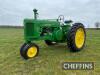 1995 JOHN DEERE 70 2cylinder petrol TRACTOR Serial No. 7027020 Stated to have been subject to a full restoration in the mid 1990s including a full engine rebuild, re-spray, new tyres etc and has only done 26hrs since c/w service manual, parts book and ope