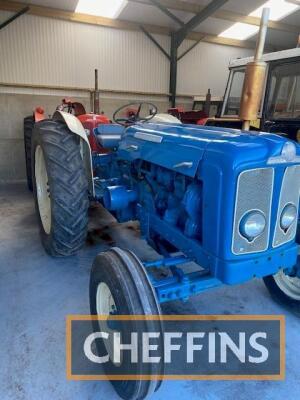 FORDSON Super Major 4cylinder diesel TRACTOR Fitted with side belt pulley, rear linkage and drawbar on good tyres all round. No registration documentation available