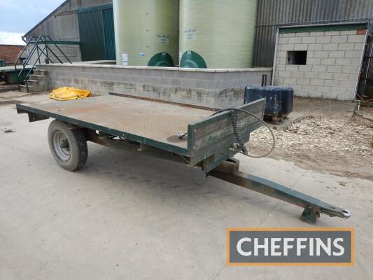 Single axle steel bodied flat-bed trailer, 6t