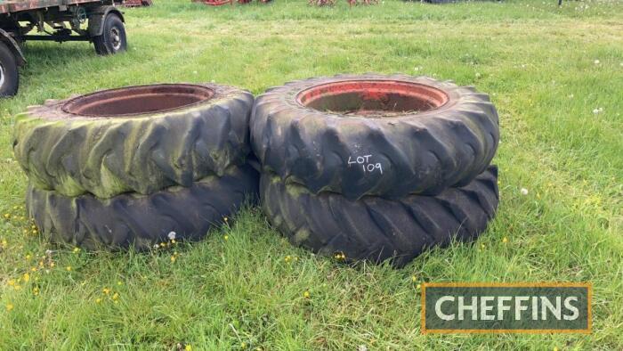 4no. wheels and tyres for Massey Ferguson 1200 tractor