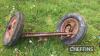 Fordson Super Major tractor front axle with wheels and tyres