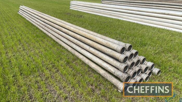 20no. Wright Rain 4in x 9m irrigation pipes