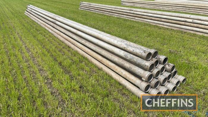 20no. Wright Rain 4in x 9m irrigation pipes