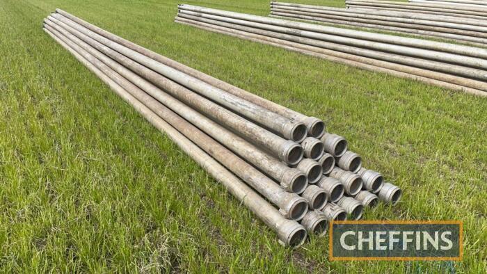 20no. Wright Rain 4in x 9m irrigation pipes