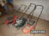 2no. pedestrian mowers Hayter Harrier 42 and Rally 20ins, together with Ariens 22ins string strimmer