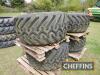 4no. 48x25.00-20 Goodyear 8stud wheels and tyres