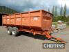 1987 Griffiths GT140 14tonne tandem axle steel monocoque trailer with manual tailgate and sheet on 385/65R22.5 wheels and tyres Serial No. 5381