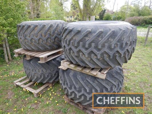 4no. 48x25.00-20 8stud wheels and tyres (to fit lot 192)