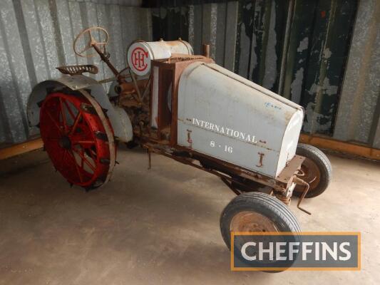 1919 INTERNATIONAL 8-16 Junior 4cylinder petrol/paraffin TRACTOR Incomplete, non-runner and presenting a good restoration project Serial No. IC4816