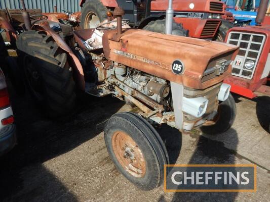 MASSEY FERGUSON 135 3cylinder diesel TRACTOR An early example with good tinwork Serial No. K66445