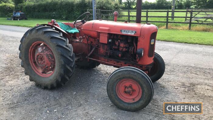 1957 NUFFIELD Universal 3 diesel TRACTOR An early example fitted with independent PTO on 1.9/13-28 rear and 7.50-16 front wheels and tyres Hours: 6,267