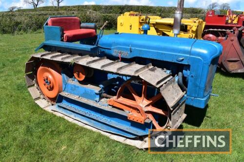 COUNTY Full-Track Crawler 4cylinder diesel TRACTOR Fitted with rear linkage, swinging drawbar and PTO on 16ins tracks. An early example without a handbrake, discovered in marsh land near Okehampton in a poor state and then refurbished by Dave and his frie