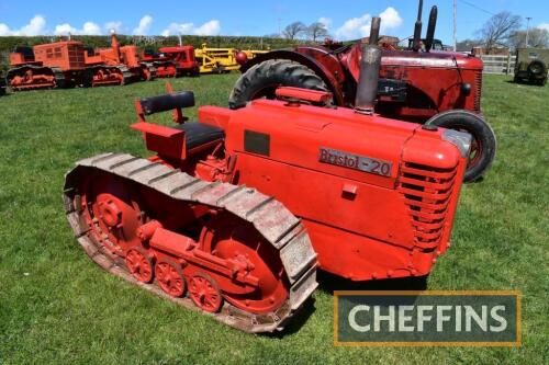 BRISTOL 20 4cylinder (Austin) petrol/paraffin CRAWLER TRACTOR Serial No. 6269 On 10ins tracks Fitted with swinging drawbar. Purchased from local farmers, the Slee family of Highford, who had acquired the tractor in 1955 for £630 and used it for pulling a