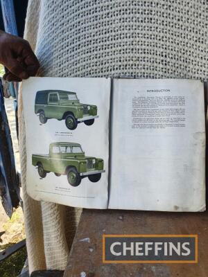 Land-Rover manuals for Series II, IIA, III, including Unipart catalogues