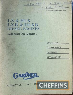 Gardner instruction manuals, workshop manuals etc. for LX, HLX, LXB, HLXB, LW20, HLW etc.