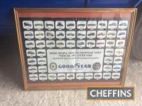 Goodyear 1967 framed advert featuring vintage cars