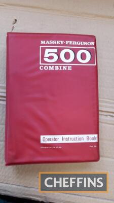 1966 Massey Ferguson 500, 510 and 860 combine operators' manuals