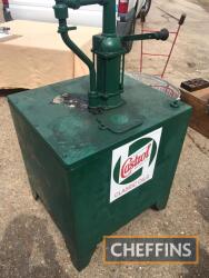 Castrol 225litre oil dispenser with hand crank pump